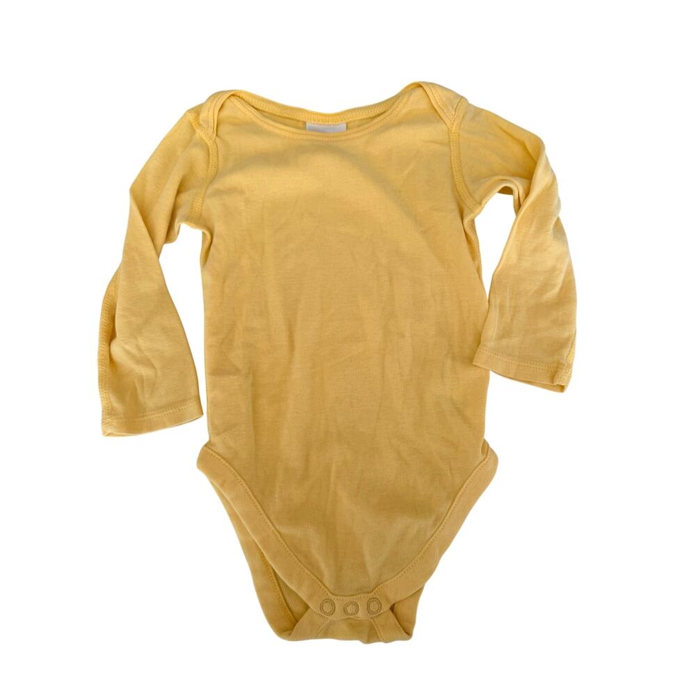 Hanna Andersson Organic Cotton Yellow Baby One Piece 12-18M